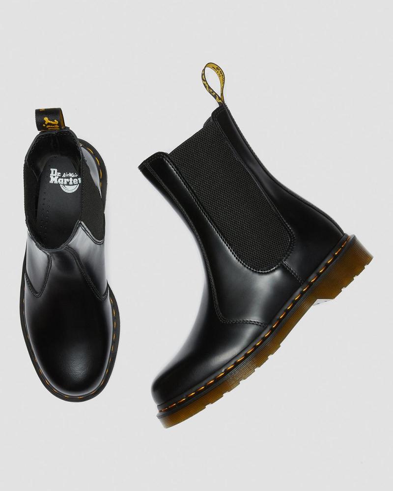 Dr Martens 2976 Hi Smooth Læder Ankelstøvler Herre Sort | DK 421ILH